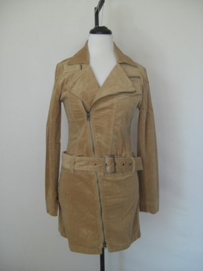 NWT New Renee C Belted Asymmetrical Corduroy Jacket S Small