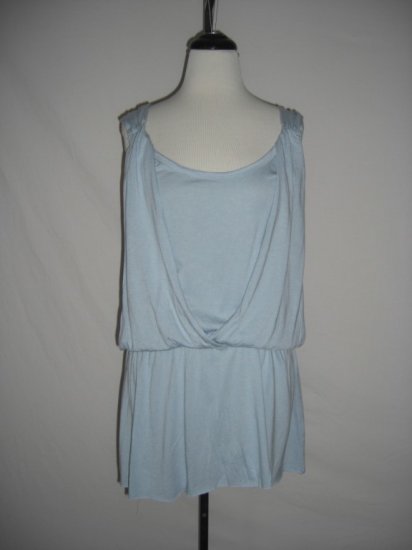 NEW Nine West Draped layered Grecian Goddess Top L Large
