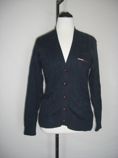 New tommy hilfiger Cable Knit Cardigan Sweater M $110