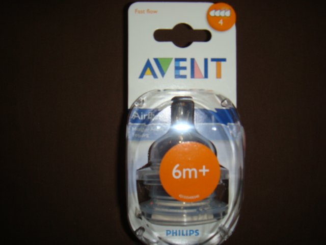 Avent Silicone Teats - Fast Flow - 6 mths+ - 2 pcs per pack (MYR17.00)