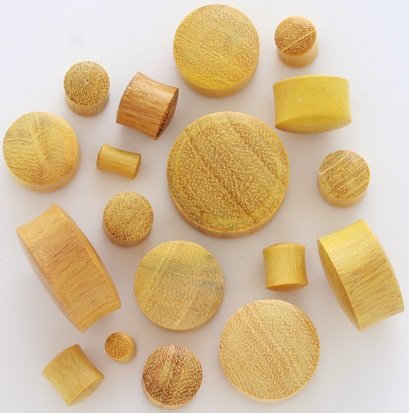 Golden JackFruit Wood Saddle Plugs