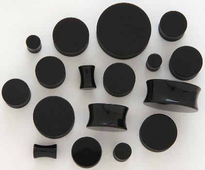 BLACK ACRYLIC SADDLE PLUGS