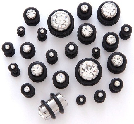 CLEAR C.Z. BULLET PLUGS