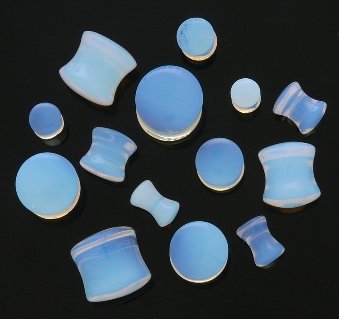 OPALESCENT STONE SADDLE PLUGS