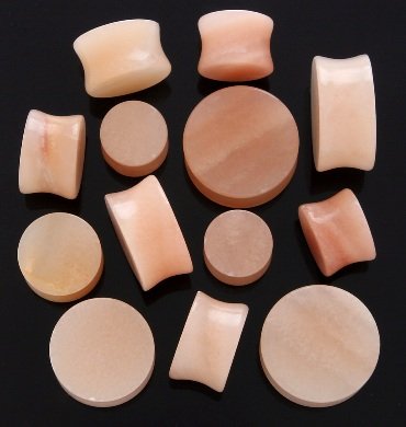 CARNELIAN STONE SADDLE PLUGS