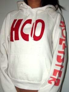 015. nwot hollister white hoodie