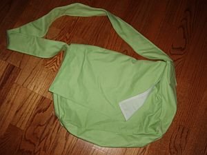 024. handmade lime messenger bag