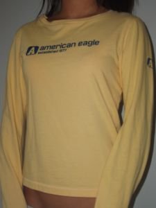 049. nwot american eagle yellow longsleeve