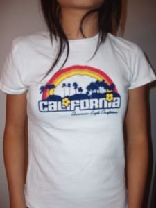 058.nwot amercian eagle rainbow white tee
