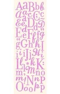 Glittered Pink Alphabet