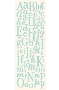 Glittered Blue Alphabet