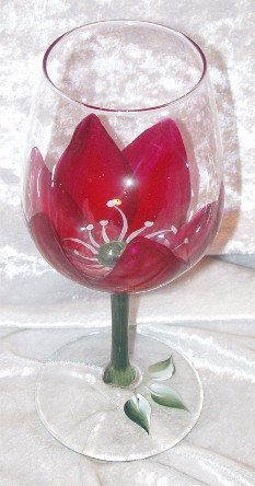 3-D Tulip Wine Glasses, set of 4