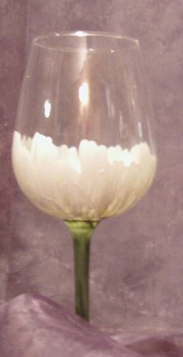 3-D Carnation Wine Glasses, set of 4