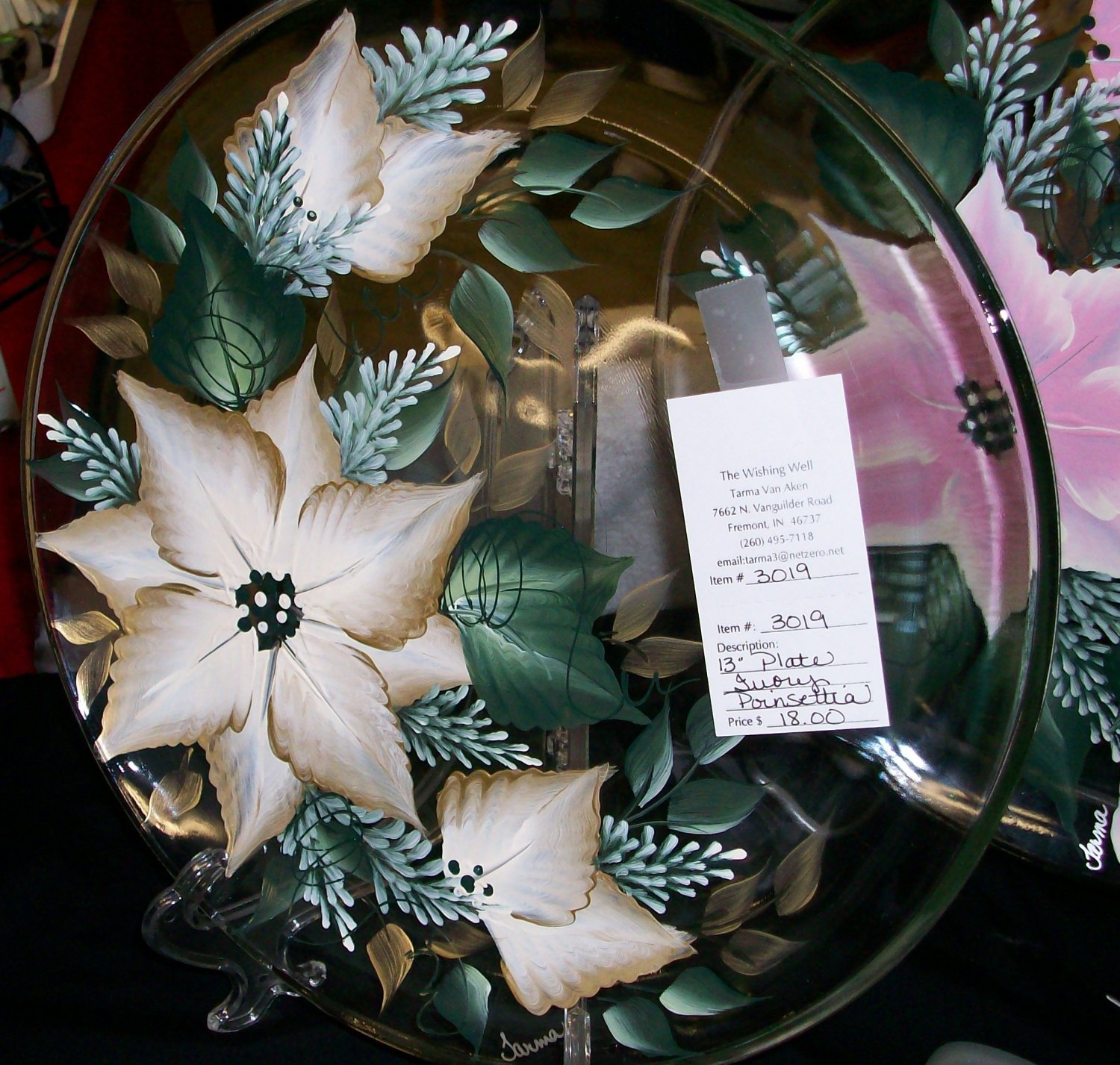 13" Poinsettia Cookie Platter