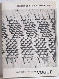 Leathers Edited by Vogue Resort, Spring and Summer 1961 Fold-Out Leather Samples Card