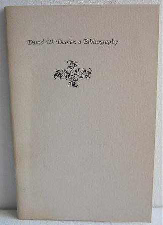 David W Davies A Bibliography by Don W Keran c.1973 Limited Printing 500 Copies Books on Books