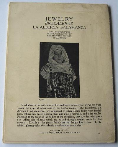 1931 Jewelry Brazaleras La Alberca Salamanca Hispanic Wedding Costume Ornaments Silver Glass