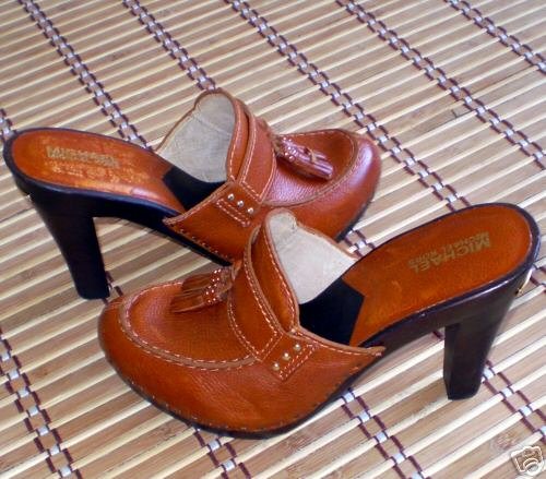Michael Kors leather Platform Sandals Heels Shoes 8.5