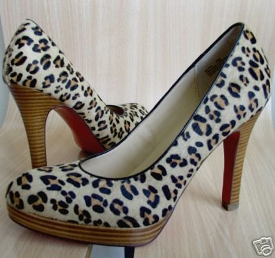 Oh Deer Bette Leapord Platform Heels Pumps Shoes nw 11