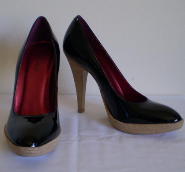 Nine West Yarrow Black Leather Heels Pumps new size 7.5