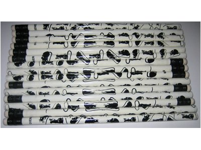 Set of 15 White Rat Pencils