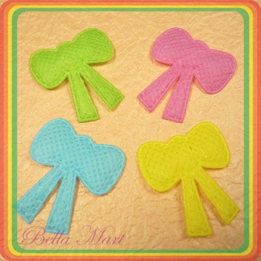 100 Mix Bow Applique Card Making/Cute/Scrapbooking A037