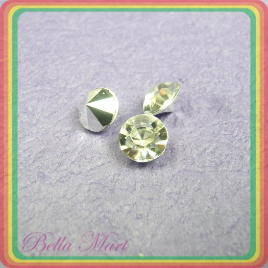 180 Diamond Hot Fix Rhinestone Loose Gem 8mm Silver R11