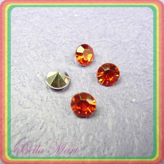 480 Diamond Hot Fix Rhinestone Loose Gem 6mm Red R013