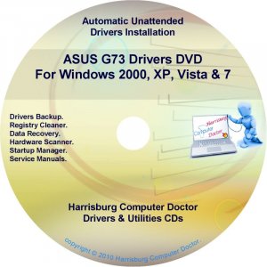 Asus G73 Drivers Restore Recovery CD/DVD