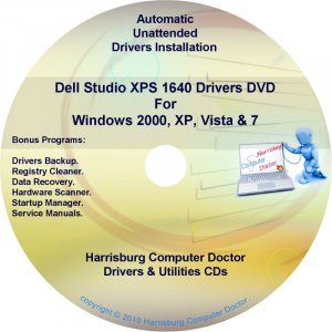 Dell Studio XPS 1640 Drivers Recovery Disc Disk CD/DVD