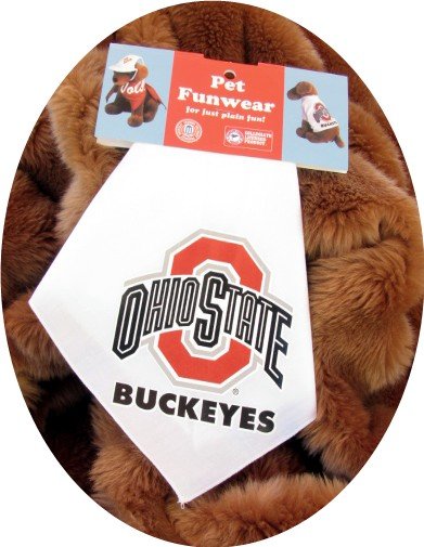 Ohio State University OSU Buckeyes Dog Bandana Official NCAA Sports Pet Apparel