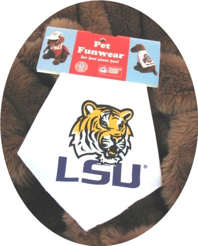 Louisiana State LSU Golden Tiger Dog Bandana Official NCAA Sports Pet Apparel