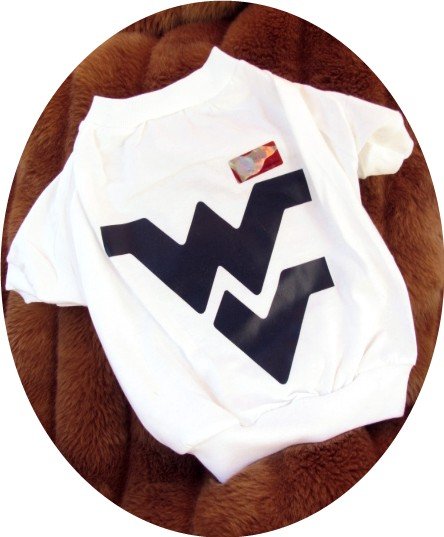 West Virginia University WVU Mountaineers T Shirt Sports Dog Tee Shirt Petite Size