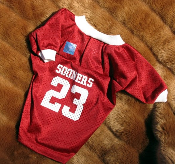 Oklahoma University OU Sooners Deluxe NCAA Football Team Sports Dog Jersey XL Size