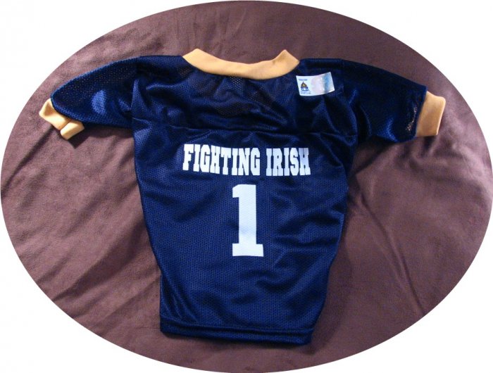 Notre Dame Fighting Irish Deluxe NCAA Team Sports Dog Football Jersey 5X Size