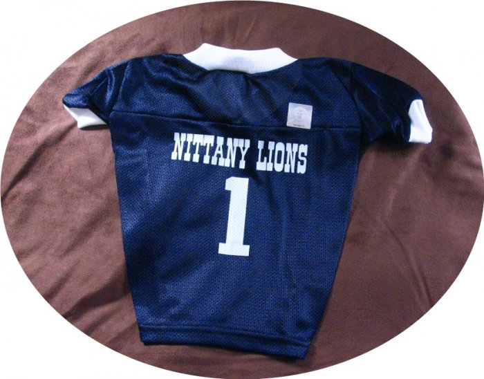 Penn State Nittany Lions Deluxe NCAA Sports Logo Dog Football Jersey Small Size