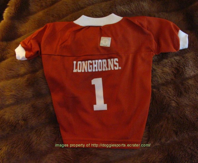 Texas Longhorns Deluxe NCAA Football Dog Jersey XL Size