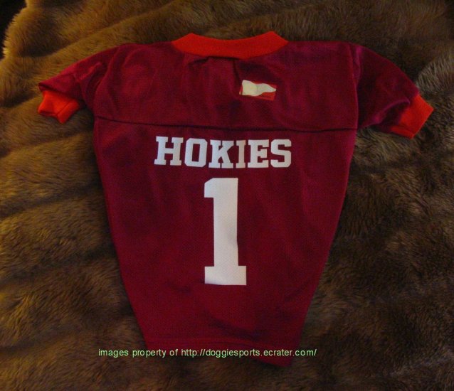Virginia Tech Hokies Deluxe NCAA Sports Logo Dog Football Jersey Large Size