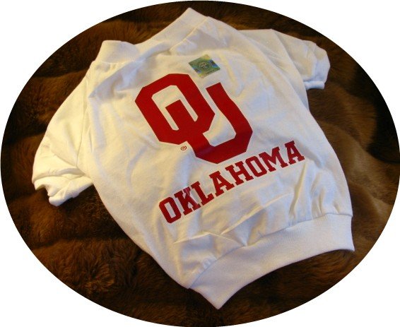 Oklahoma OU Sooners NCAA College Sports Team Logo Dog Tee Shirt Petite Size
