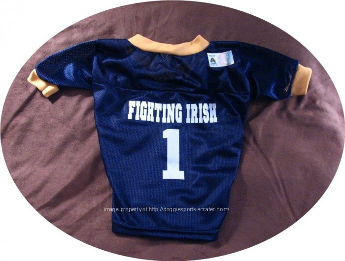 Notre Dame Fighting Irish Deluxe NCAA Team Sports Dog Football Jersey Petite Size