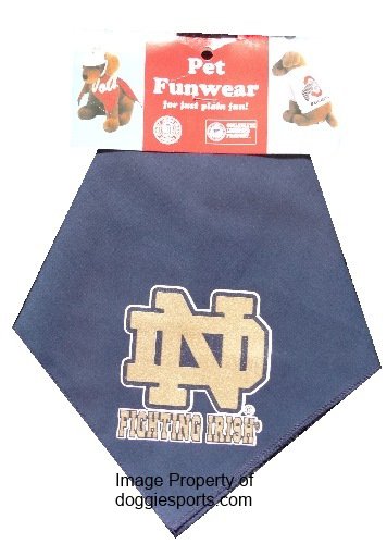 Blue Notre Dame Fighting Irish Dog Bandana Official NCAA Football Sports Pet Apparel