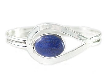 .925 SS Lapis Lazuli Bangle Bracelet