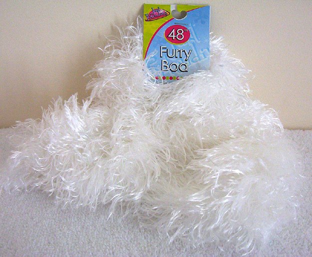 Girls White Furry Boa 48 Inches Long Dress Up Must NWT