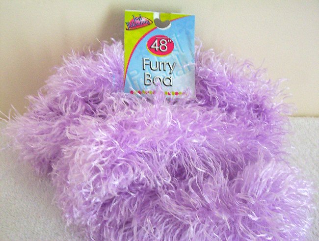 Girls Purple Furry Boa 48 Inches Long Dress Up Must NWT