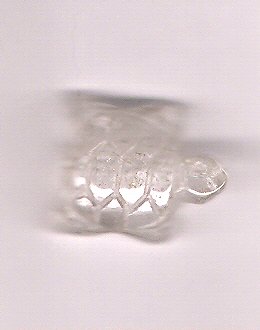 Genuine Crystal Quartz Hand Carved 22 mm Turtle Bead