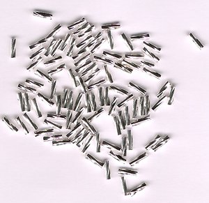 .925 SS 1.5 mm x 6mm Twist Tube Beads - Lot of 100