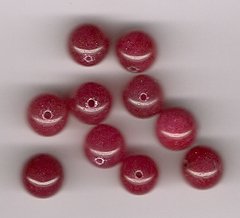 Australian Cranberry Jade 8 mm Round Beads - Lot of 10
