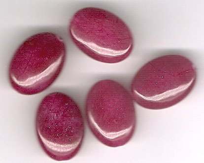 Australian Berry Jade 12 x 18 mm Oval Beads - Lot of 5