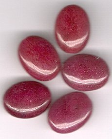 Australian Berry Jade 12 x 15 mm Oval Beads - Lot of 5