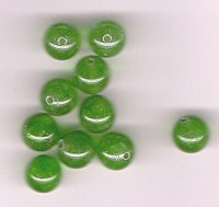 Bright Green Apple Quartz 8mm Round Beads- Lot of 10 beads